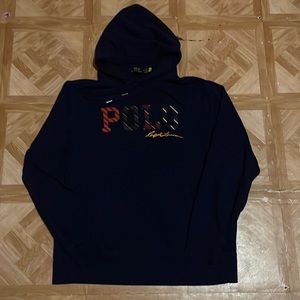 Navy Blue Polo By Ralph Lauren Hoodie XL